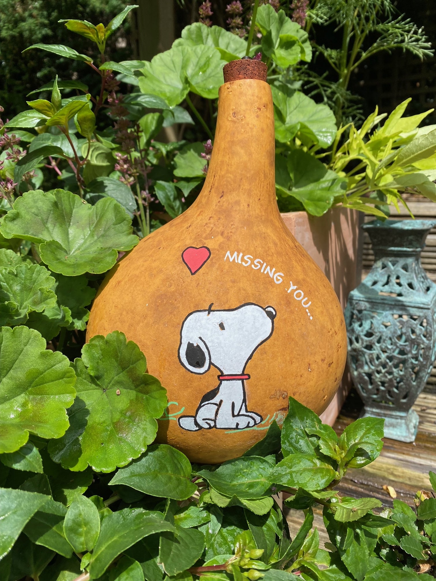 Snoopy Bespoke Natural Calabash Urn